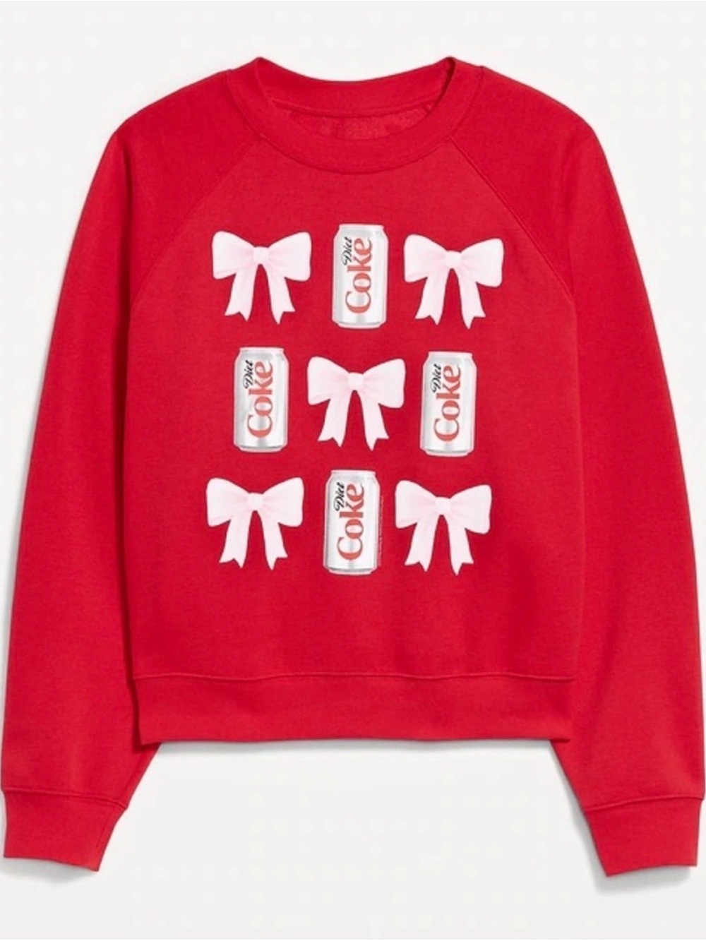 Old Navy‎ Diet Coke Red Crewneck Sweatshirt Medium